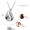 KINGWHYTE Ash Jewellery Urn Necklace for Ashes Sterling Silver Paw