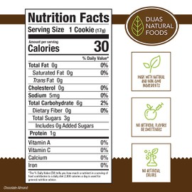 DIJAS Natural Foods, Crunchy Fat Free Biscotti Cookie, All Natural Preservative Free Ingredients, Delicious Low Calorie Snack (5 Ounces, Chocolate Almond)