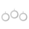Merriway BH04510 (24 Pcs) Plastic Curtain Pole Rod Drapery Rings