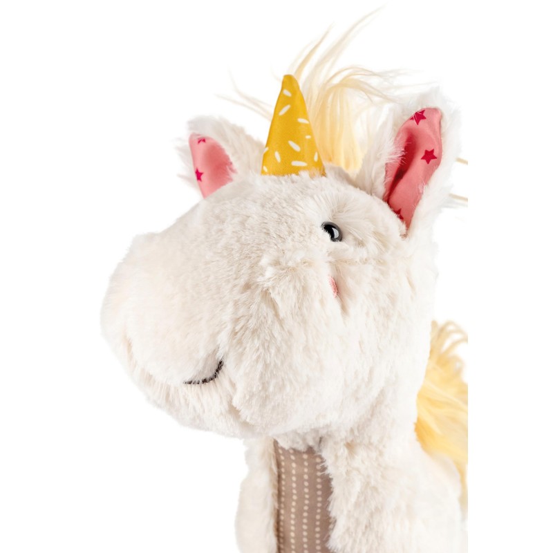sigikid 43272 Unicorn Patchwork Sweety, Plush, Cuddly Toy, Cuddly Soft,