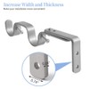 Anndason Heavy Duty Curtain Rod Brackets Adjustable Double Rod Holders