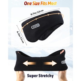 JenPen 3 Pcs Double-layer Ear Warmer for Kids Headband-knit Fuzzy Lined Winter Ear Muffs Cover for Boys Girls Ski Cycling (Dark Color,3 Pcs)