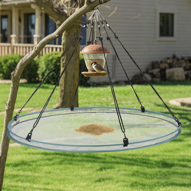 2 Pack Bird Seed Catcher Trays for Hanging Bird Feeder
