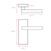 Designer Levers - Victorian Scroll Lever Door Handles - Satin
