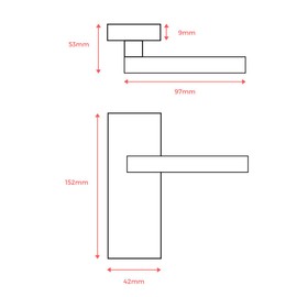 Designer Levers - Victorian Scroll Lever Door Handles - Satin Chrome - 1 Pair - Latch Door Handle - Interior Use - Long Latch