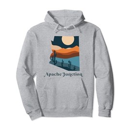 Apache Junction Arizona Desert Style AZ Boho Landscape Pullover Hoodie