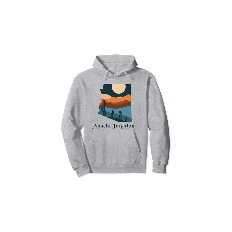 Apache Junction Arizona Desert Style AZ Boho Landscape Pullover Hoodie