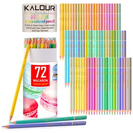 KALOUR Macaron Pastel Colored Pencils,Set of 72 Colors,Artists Soft Core,Ideal for Drawing Sketching Shading,Coloring Pencils for Adults Kids Beginners