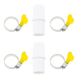 DGZZI 2 Sets Drain Connector Hose Washer Extension Adapter Washer Drain Extension Hose Stainless Steel Clamp Suitable for Washing Machine and Dishwasher Hose