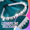 Campsis Rhinestone Headband Silver Pearl Hair Accessories Crystal Bride Hair