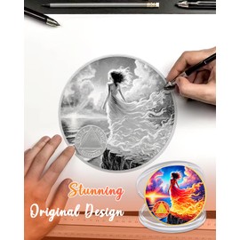 CHURYUML 4 Year Sobriety Coin - Born from The Flames Four Year Sober Chip, Non-Religious AA Coins Recovery Medallions Alcoholics Anonymous Token Sobriety Gifts for Women Celebrating Sober Milestones