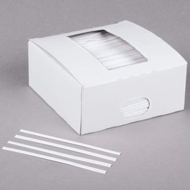 Oasis Supply, 4000 Piece 2 Boxes 4" Laminated Paper Twist Ties, BULK with Dispenser Box (WHITE)