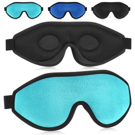 Coume 3D Sleep Mask for Kids Memory Foam Contoured Eye Mask with Blocking Light Memory Foam 3D Contoured Eye Mask with Adjustable Strap Blindfold Kids Eye Mask for Sleeping for Kids(Green)