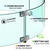 Skyflame 24" Round Fire Pit Glass Wind Guard, Thick &