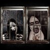 2 Pcs Scary Halloween Window Decorations-Creepy Female Ghost Window Curtain