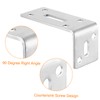 sourcing map L Corner Braces, 2Pcs 80x35x40mm - Stainless Steel