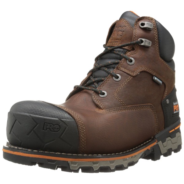 Timberland PRO Men's 6 Inch Boondock Comp Toe Waterproof Insulated Industrial Work Boot,Brown Tumbled Leather,10.5 W US
