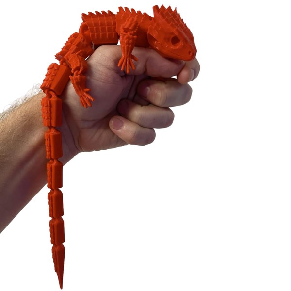 RJW Design Store Large Reptile Fidget - Articulated Lizard, Anxiety