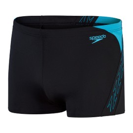 Speedo Men's Hyper Boom Splice I Aquashort, Black/Bolt, 30