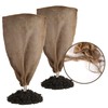 Svepndic 2PCS 47''x40'' Reusable Warm Burlap Winter Plant Cover Bags