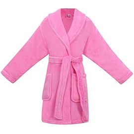 Simplicity Girls & Boys Children Flannel Bath Cover Up, Pink, 7-9 Years
