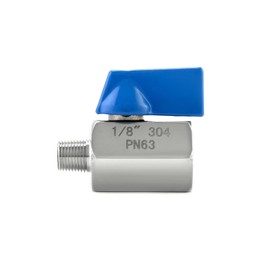 QWORK Mini Ball Valve, 4 Pack 1/8" Female & Male NPT Thread Stainless Steel Valves for Reliable Shut-Off Valve
