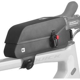 Rhinowalk K33 Top Tube Bag Waterproof Bicycle Frame Bag for MTB & Road Bike Button Closure TPU Material (Black)