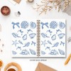 Foritho Blue Coquette Bow Beach Notebook, Ocean Seashell Conch Preppy