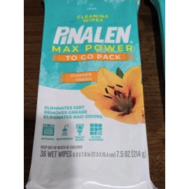 Pinalen NIP Lot of 2 Pinalen Max Power Cleaning Wipes Summer Fresh To Go Pk 36 Wet Wipes