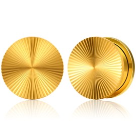 Vankula Ear Tunnel 1 Pair Flesh Plugs Solid Drop Stainless Steel for Men Women Ear Piercing Stretched Jewellery 6 mm to 16 mm, Metal