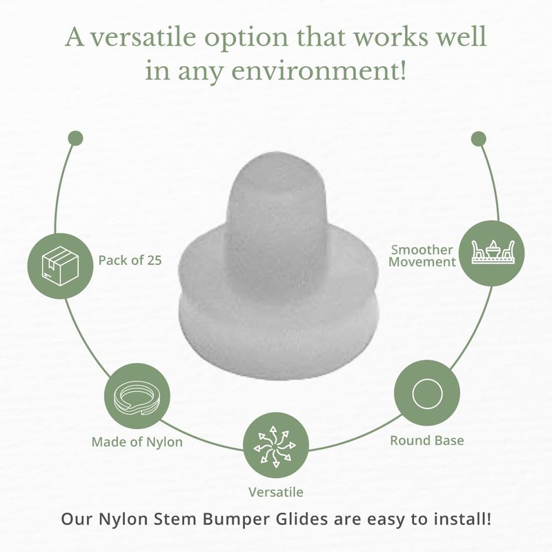 1/2" Nylon Stem Bumper Floor Protector, Protect Your Outdoor Furniture