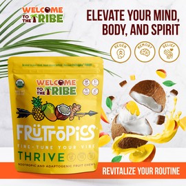 FrüTrōpics® (THRIVE) - Nootropic and Adaptogenic Fruit Chews 2 oz | Focus, Balance, Energy, Mood | Organic, Vegan (2-Pack)