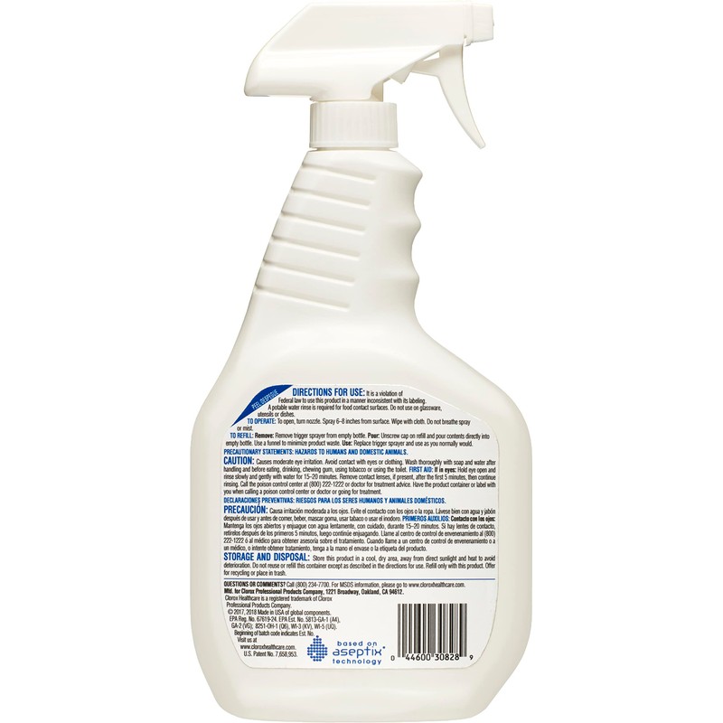 CloroxPro Healthcare Hydrogen Peroxide Cleaner Disinfectant Spray, Healthcare Cleaning and
