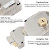 Exterior Mechanical Anti-Theft Lock, Silver Stainless Steel Exterior Gate Lock,
