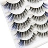 DAODER False Eyelashes Colored Lashes Fluffy Wispy with Blue Color