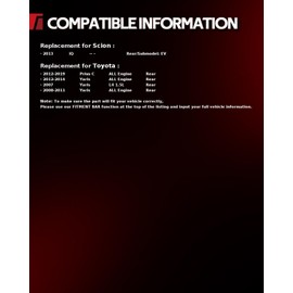 Torchbeam 512370 Pair Front Wheel Hub Bearing Assembly for 2007-2014 Yaris, 2012-2019 Prius C, 2013 iQ 4 Lugs