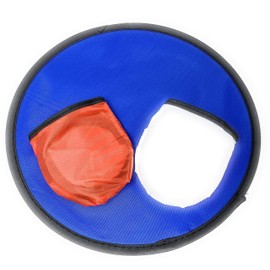 Bulk 12 Patriotic Folding Pocket Fans or Foldable Flexible Flying Discs with Storage Bag Assortment - 9.5" Folding Frisbees in Patriotic Red, White and Blue
