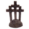 DeLeon Three Standing Nail Crosses on Top of Rock, 11