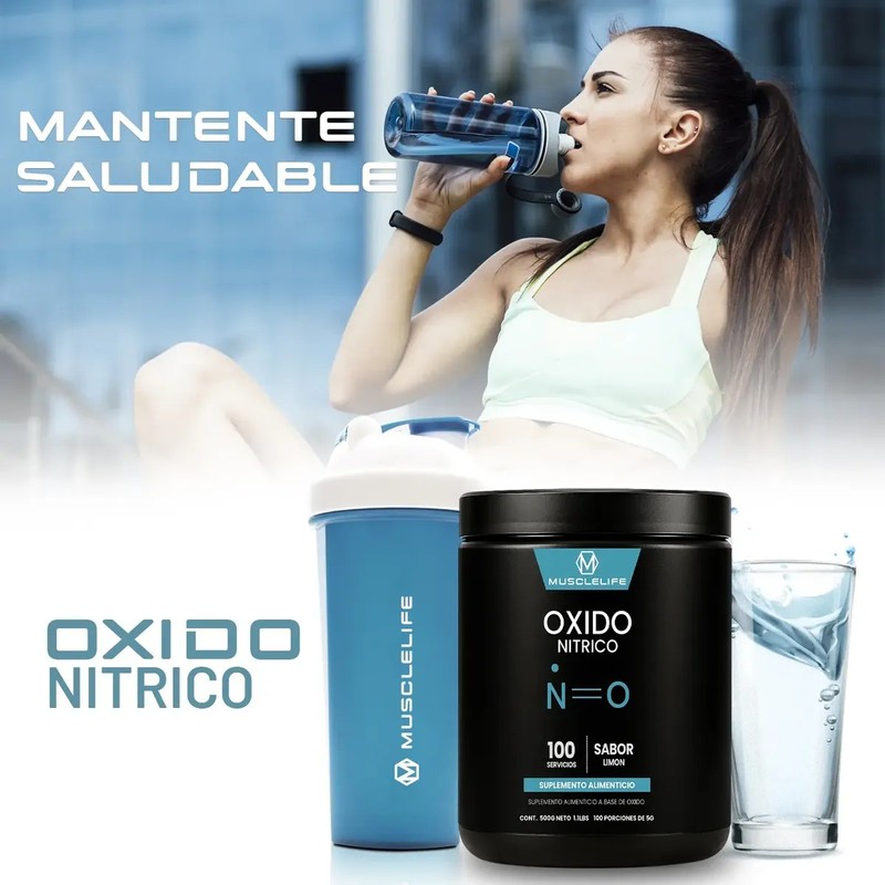 Óxido Nítrico Pre Entreno Suplemento Muscle Life 500g 100se