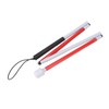 Folding Blind Cane Anti Slip Handle Red White Aluminium Light