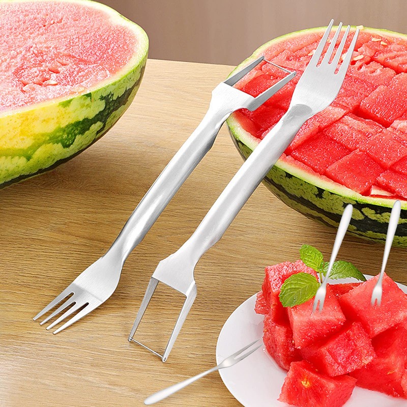 Eniyou Watermelon Cutter 2-in-1 Watermelon Cutter Fork 2-in-1 Watermelon Fork