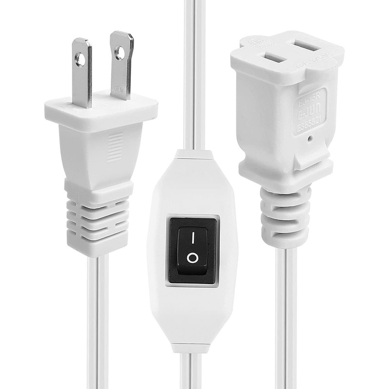 VSEER 2 Prong Polarized Plug Extension Cord with On Off