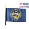 4x6 E-Gloss Nebraska Stick Flag - Flag Only - Qty