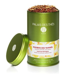 Palais des Thés - Tahitian Rooibos - Caffeine-Free Rooibos Tea with Vanilla & Almond - Premium Loose Leaf, Serves 20-25 Cups - 3.5oz Tin
