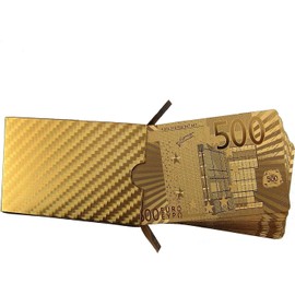 Mr. Gadget's Solutions Set of 500 Euro Design In Gold, Rose Gold, Silver Foil Plated Playing Cards