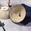 Whitenesser 8-inch Ceramic Ramen Bowls with Fish Design, Japanese Style