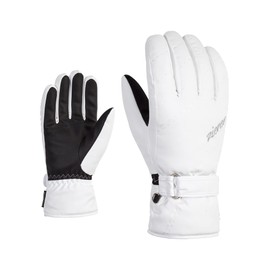 Ziener Korva Women's Ski Gloves / Winter Sports Warm Breathable White 8.5