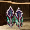 SHINUS BOHO Beaded Tassel Native American Earrings For Women,Boho Fashion
