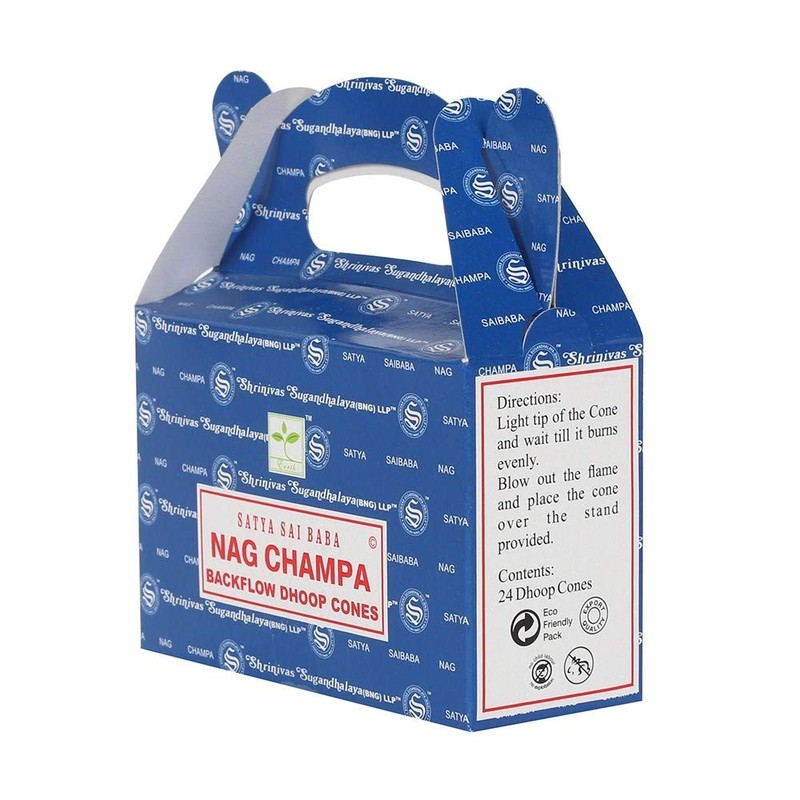 ETHNICITI Satya Genuine Nag Champa Backflow Incense Cones - 24