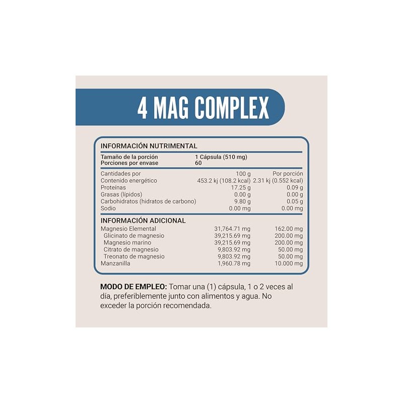 Restart Ultra 4 Mag Complex | Complejo con Citrato, Glicinato,